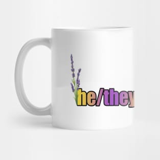 He/They & Intersex Pride - Pronouns with Lavender Mug